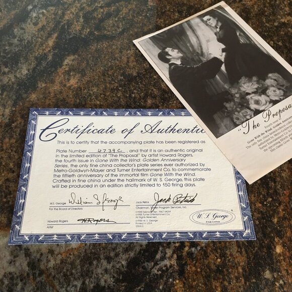 2/40 Gone With the Wind Golden Anniversary 'The Proposal' Howard Rogers - Picture 9 of 10